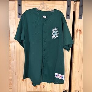 Vintage Majestic Seattle Mariners Mesh MLB Baseball Athletic Jersey Made In USA